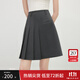 范思藍恩灰色單側壓褶短裙女夏季2025新款通勤百搭高腰半裙2131 灰色 M