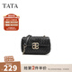 他她（TATA）菱格小方包女包包氣質(zhì)通勤鏈條單肩包斜挎包新款X3257BX4 黑色 F