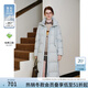 范思藍(lán)恩高光云朵系列 韓系中長(zhǎng)款連帽羽絨服女冬季2024新款14063 冰島藍(lán) XS
