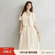 茵曼（INMAN）中式國風(fēng)兩件套女裝開(kāi)衫吊帶連衣裙2025夏季新品文藝復古提花裙子 田園杏 M