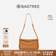 BAGTREE【明星同款】包包樹(shù)奶盒包植鞣皮單肩斜挎腋下通勤Hobo枕頭女士包 焦糖色-小號【雙磁吸款】 高級小眾
