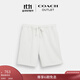 蔻馳（COACH）奧萊男士同系色經(jīng)典標志老花短褲純棉休閑舒適 灰白色 XL