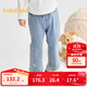 巴拉巴拉【商場(chǎng)同款】寶寶牛仔褲女童修身喇叭褲2025秋季新款長(cháng)褲 牛仔淺藍88101 110