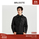 巴魯特（Brloote）男士皮衣商務(wù)貼袋簡(jiǎn)約百搭時(shí)尚翻領(lǐng)皮外套秋冬 黑色 175/96A