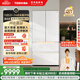 東芝（TOSHIBA）大白梨638高顏值全能冰箱法式高容全嵌入式制冰雙系統除菌保鮮風(fēng)冷無(wú)霜大容量家用GR-RF638WI-PM1