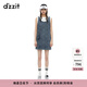 DZZIT【爆款補單】地素明星同款牛仔連衣裙甜美可愛(ài)時(shí)尚百搭女 深藍色 S
