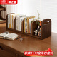 林之語(yǔ)實(shí)木桌面書(shū)架置物架學(xué)生書(shū)桌上小書(shū)立架簡(jiǎn)易辦公收納架手提式書(shū)柜 【熱銷(xiāo)款】三格胡桃色