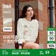 森馬（Semir）史努比系列衛(wèi)衣女卡通落肩寬松衣服個性秋設(shè)計感圖案上衣小眾 奶白10501 M