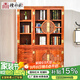 檀永林 紅木家具非洲花梨（學(xué)名：刺猬紫檀）實(shí)木書(shū)柜書(shū)架博古架三門(mén)書(shū)柜多寶格閣 書(shū)柜