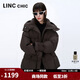 金羽杰明星同款2024年冬季新黑金羽絨服女中長(cháng)款輕保暖面包服Y24802164