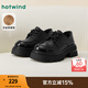 熱風(fēng)（Hotwind）商場(chǎng)同款簡(jiǎn)約百搭樂(lè )福鞋通勤女鞋25年春季時(shí)尚簡(jiǎn)約小皮鞋 01黑色 35 225mm