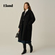 ELAND毛呢外套女氣質(zhì)雙排扣長(cháng)袖大衣2025冬季 卡其色 160