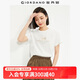 佐丹奴女裝純棉針織大象的日常印花圓領(lǐng)短袖T恤13394204 01皎白 S