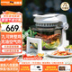 德國寶（German Pool） 可視空氣炸鍋 無(wú)涂層玻璃內膽 少翻面家用 10L大容量電炸鍋 炸薯條機 多功能烘烤爐CKY-398 標配CKY-398 7L