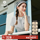 Navigare意大利小帆船女條紋T恤斜扣翻領(lǐng)短袖POLO衫2325525518 白 M 