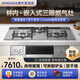 林內25年新款【日本原裝進(jìn)口】LISSE 4.2KW嵌入式天然氣燃氣灶 帶烤箱防干燒帶童鎖帶烤盤(pán)緞面銀色 【不包安裝，有安裝需要請聯(lián)系客服】