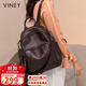 viney牛皮雙肩包女大容量輕便旅行包背包大學(xué)生高中書(shū)包生日禮物送女友