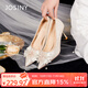 卓詩(shī)尼仙女風(fēng)高跟鞋2025新款女春秋款配裙子伴娘結婚訂婚單鞋 香檳金 36