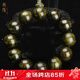 龍隱 金絲楠木手串男滿(mǎn)水波陰沉烏木老料貓眼綠佛珠手鏈送男女友禮物 暗影水波 15mm*15顆