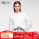 G2000女裝 新款寬松小高領(lǐng)毛衣粗針針織衫休閑百搭設計感上衣16771080 白色/00 L