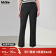 MsShe大碼女裝微胖秋季牛仔褲女胖mm妹妹顯瘦加肥加大彈力直筒褲子 長(cháng)褲-黑色現貨（偏小半個(gè)碼） 3XL