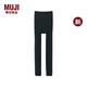 無印良品（MUJI） 女式 里抓絨厚款收腿褲 打底褲女款緊身褲保暖25年秋季新品女裝 黑色 L (身高160-165 臀圍95-100)
