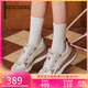 斯凱奇（Skechers）女鞋秋季休閑鞋復古德訓鞋百搭運動(dòng)鞋軟底阿甘鞋板鞋155450