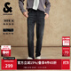 杰克·瓊斯（JACK&JONES）【衣啟贏(yíng)運】男裝25年秋冬季加絨牛仔褲男905錐形刺繡彈力褲子男 A16深灰牛仔 常規 36 185 W36/L32