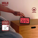 無(wú)印良品（MUJI） 數字鐘 家用電子時(shí)鐘  桌面時(shí)鐘 灰色 中（有鬧鐘功能）