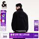 杰克·瓊斯（JACK&JONES）男裝秋季寬松搖粒絨立領(lǐng)夾克加厚外套男款毛絨棉服棉衣224409035 黑色E41 常規 黑色E41 S 170