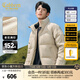 卡賓男裝 90鴨絨羽絨服2024秋冬新款老花滿(mǎn)印面包服寬松潮流外套H 杏色15 2XL /185/54