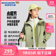 Skechers斯凱奇沖鋒衣男女童裝新款三合一防水搖粒絨休閑外套套裝P424K080