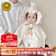 G.DUCKKIDS小黃鴨童裝嬰兒防風(fēng)斗篷春秋裝寶寶披風(fēng)披肩幼兒外出衣服連帽外套 粉色 均碼 （適合1-18個(gè)月）