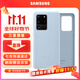 三星（SAMSUNG）GalaxyS20 ultra 5G手機殼 原裝真皮保護殼 s20+ 手機皮套 S20 ultra【6.9英寸直角】淺藍色