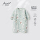 棉棉柔寶寶睡袍秋冬嬰兒睡衣純棉a類(lèi)冬季保暖衣服嬰幼兒睡袋夾棉防踢被 冰藍雪人 110