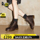 馬丁大夫（Dr.Martens）博士101英倫秋季舒適百搭瘋馬皮棕色女中幫馬丁靴 深棕色 37