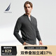 諾帝卡（NAUTICA） 【商場(chǎng)同款】男裝春夏款挺闊棉羊毛混紡毛衣開(kāi)衫男SO3305-N 深花灰0MR XL