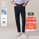 哈吉斯（HAZZYS）男裝 秋冬款牛仔褲男【內里磨毛】保暖水洗長(cháng)褲直筒褲ATDZP0BDP54 藏青色NV 32 （175/78A）