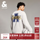 杰克·瓊斯（JACK&JONES）男裝NBA聯(lián)名湖人隊百搭舒適圓領(lǐng)刺繡衛衣長(cháng)袖男款224333048 緞白色 常規 緞白色 M 175