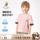 Classic Teddy精典泰迪兒童短袖t恤男童打底衫中小童純棉上衣 酷酷泰迪-粉 110 