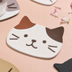 YOGEHOME優(yōu)格創(chuàng  )意貓咪可愛(ài)小杯墊硅膠隔熱杯墊家用客廳防燙防滑咖啡杯墊子 10CM花花4個(gè)硅膠墊 無(wú)規格