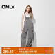 ONLY秋季休閑百搭簡約口袋綁帶背帶褲休閑褲女|12427S002 E40 寒冬灰色 160/64A/S