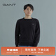 GANT/甘特男士時尚休閑圓領(lǐng)套頭保暖通勤百搭針織衫毛衣 黑色-5 M
