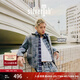 Levi's?SilverTab?25年春夏新款男士美式復(fù)古時(shí)尚牛仔夾克外套 藍(lán)色 004GJ-0000 M