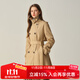 ELAND衣戀經(jīng)典時(shí)尚風(fēng)衣女雙排扣寬松休閑外套2025冬季新款 卡其色(35)Beige S /160