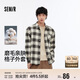 森馬（Semir）長(cháng)袖襯衫男純棉法蘭絨格子外套秋季情侶裝寬松上衣101524105207