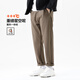 布衣傳說(shuō) 復古重磅星空呢 秋冬季加厚休閑褲男款寬松直筒長(cháng)褲子潮 卡其 32