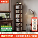 家逸（JIAYI）旋轉書(shū)架實(shí)木書(shū)架書(shū)柜落地客廳置物架臥室轉角移動(dòng)書(shū)架立式書(shū)架 六層胡桃色-旋轉款-全實(shí)木【包安裝】