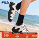 FILA 斐樂(lè )官方女鞋復古運動(dòng)涼鞋貓爪涼鞋溯溪沙灘鞋子 雪白/苔蘚綠色-SM 36.5