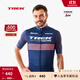 崔克（TREK） 公路越野隊車(chē)迷版Santini男式時(shí)尚速干透氣短袖騎行服 深藍色/閃耀珊瑚紅色 M